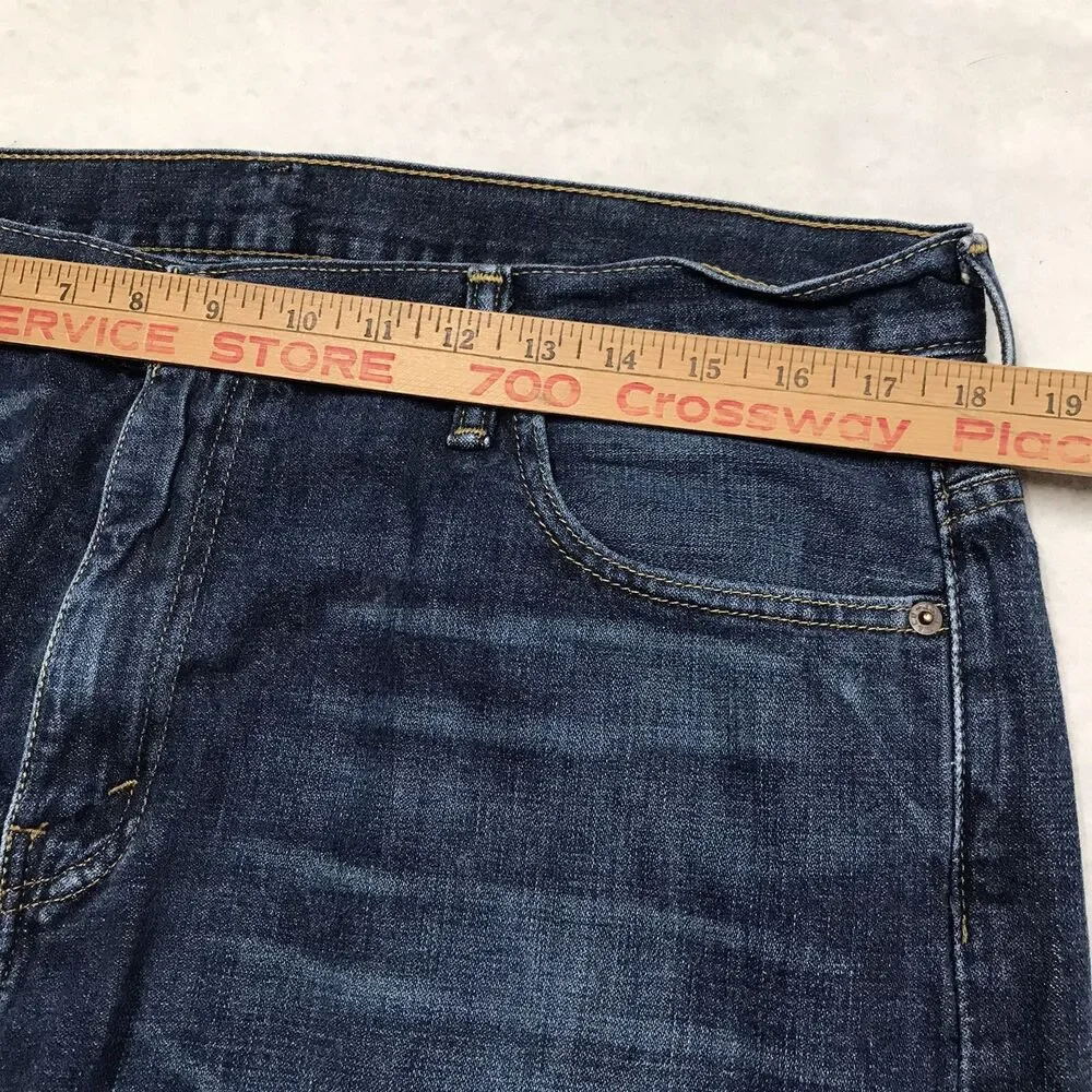 LEVIS 569 Jeans Men 36x30 Loose Fit Straight Dark Whiskered Wash Skate Punk